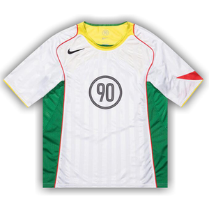 Nike T90 Dri-Fit Soccer Jersey 'White/Opti Yellow/Light Crimson/Black'