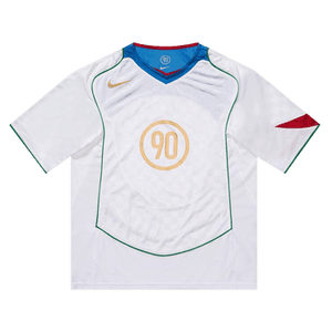 Nike T90 Dri-Fit Soccer Jersey 'White/Italy Blue/Sport Red/Metallic Gold'