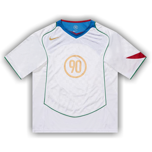Nike T90 Dri-Fit Soccer Jersey 'White/Italy Blue/Sport Red/Metallic Gold'