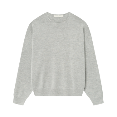 Fear of God Essentials Merino Long Sleeve Crewneck Sweater 'Concrete Heather'
