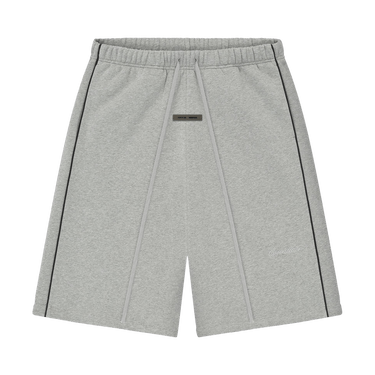 Fear of God Essentials Relaxed Fleece Sweatshort With Piping 'Concrete Heather/Black'