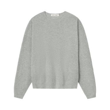 Fear of God Essentials Waffle Crewneck Sweater 'Concrete Heather'