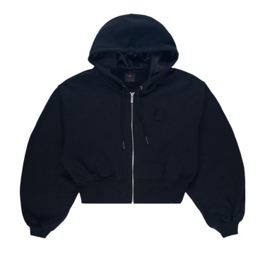 Air Jordan Zip-Up Mod Crop Hoodie 'Black/Dark Smoke Grey'