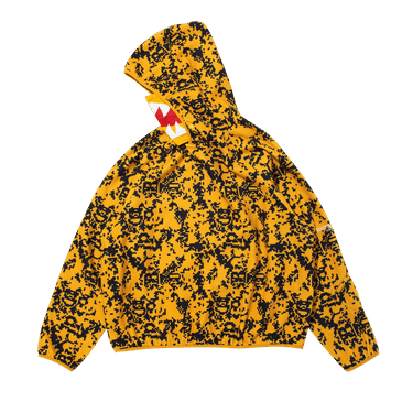 BAPE x Kazuki Pixelate Camo Shark Relaxed Fit Pullover Hoodie 'Yellow'