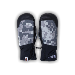 BAPE x Kazuki Kuraishi Pixelate Camo Polar Fleece Gloves 'Charcoal'