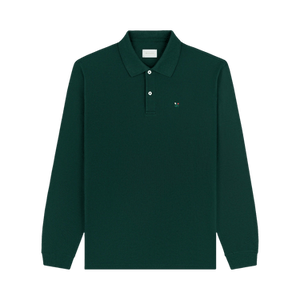 Aimé Leon Dore Long-Sleeve Crest Piqué Polo 'Pine Grove'