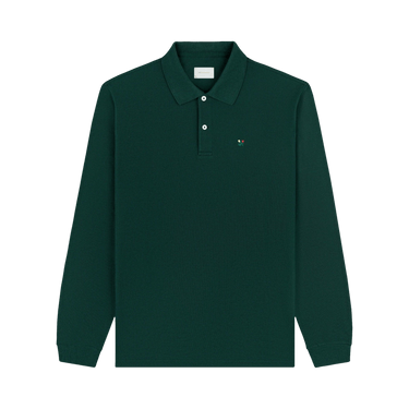 Aimé Leon Dore Long-Sleeve Crest Piqué Polo 'Pine Grove'
