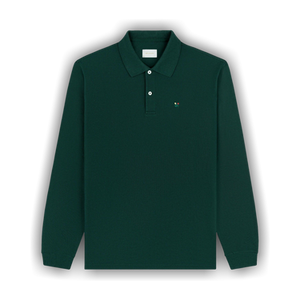Aimé Leon Dore Long-Sleeve Crest Piqué Polo 'Pine Grove'
