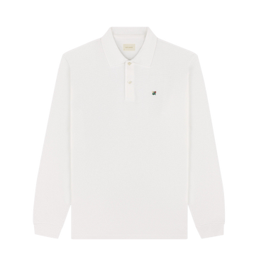 Aimé Leon Dore Long-Sleeve Crest Piqué Polo 'Bright White'
