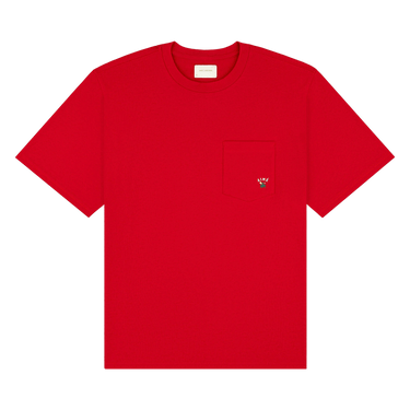 Aimé Leon Dore Queens Crest Pocket Tee 'Equestrian Red'