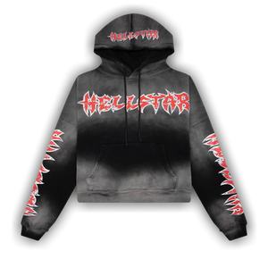 Hellstar Stars Shine Graffiti Hoodie 'Black'