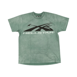 Hellstar Rhinestones Classic Logo T-Shirt 'Green'