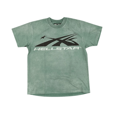 Hellstar Rhinestones Classic Logo T-Shirt 'Green'