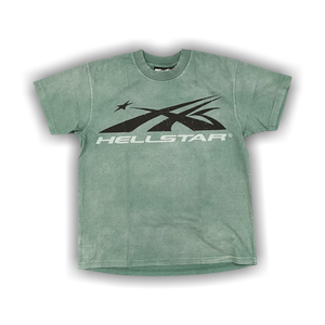 Hellstar Rhinestones Classic Logo T-Shirt 'Green'