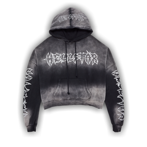 Hellstar Stars Shine Graffiti Hoodie 'Black'