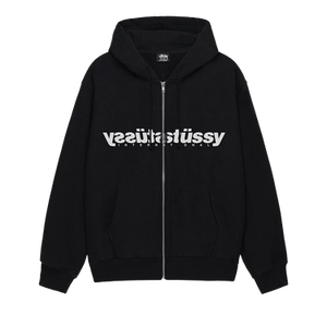 Stussy Mirror Zip Hoodie 'Black'