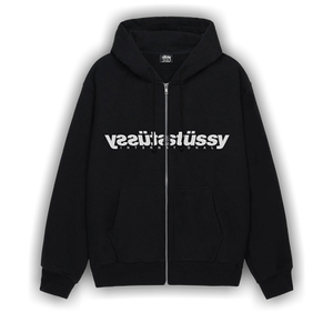 Stussy Mirror Zip Hoodie 'Black'