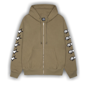 Stussy Speedway Zip Hoodie 'Army'