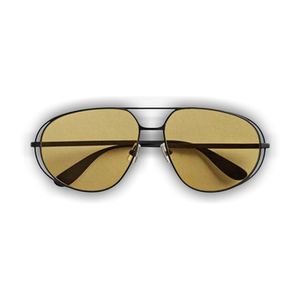 Bottega Veneta Classic Aviator Sunglasses 'Black/Yellow'