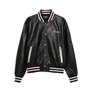 Amiri Club Amiri Leather Varsity Jacket 'Black'