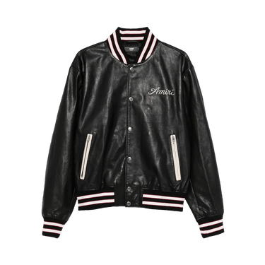 Amiri Club Amiri Leather Varsity Jacket 'Black'
