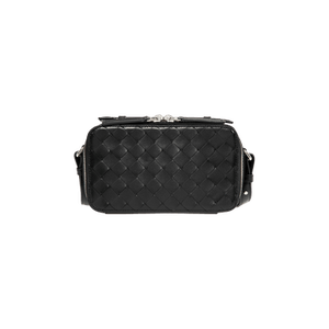 Bottega Veneta Intrecciato Crossbody Pouch 'Black/Silver'
