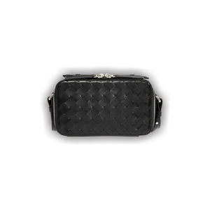Bottega Veneta Intrecciato Crossbody Pouch 'Black/Silver'
