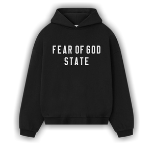 Fear of God Essentials 90's Fit Fleece Hoodie 'Jet Black'