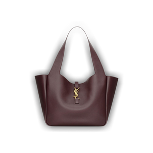 Saint Laurent Le 5 À 7 Bea In Grained Leather 'Dark Currant'