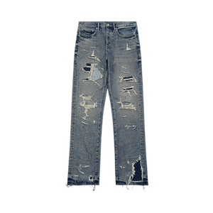 PURPLE BRAND Dirty Repair Blowout Denim 'Blue'