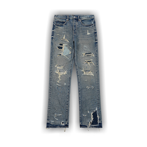 PURPLE BRAND Dirty Repair Blowout Denim 'Blue'