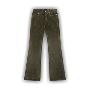 PURPLE BRAND Flock Dipped Flared Denim 'Green'