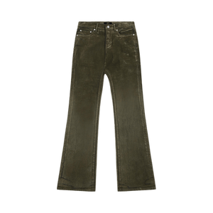 PURPLE BRAND Flock Dipped Flared Denim 'Green'