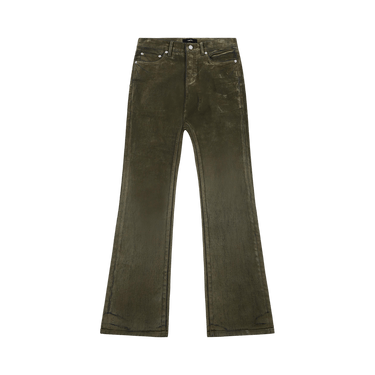 PURPLE BRAND Flock Dipped Flared Denim 'Green'