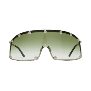 Rick Owens Shielding Sunglasses 'Silver Temple/Bosco Degrade Lens'