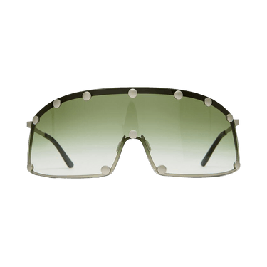 Rick Owens Shielding Sunglasses 'Silver Temple/Bosco Degrade Lens'