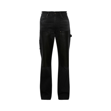 Amiri Embossed Croc Carpenter Jeans 'Dusk Black'
