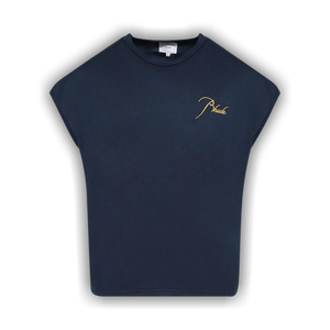Rhude Classique Cutoff Sleeve Top 'Navy'