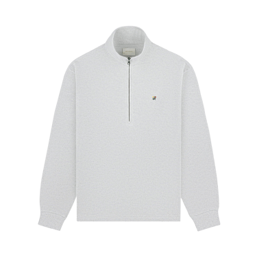 Aimé Leon Dore Crest Piqué Half-Zip Pullover 'Oatmeal Melange'
