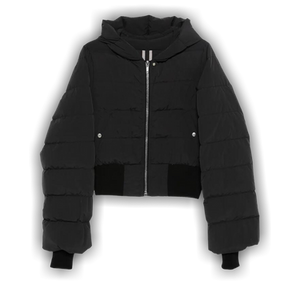 Rick Owens Hooded Quilt Jacket 'Black'