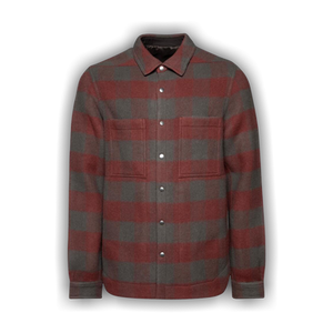 Rick Owens Wool Jumbo Plaid Outershirt 'Rosewood Plaid'