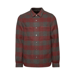 Rick Owens Wool Jumbo Plaid Outershirt 'Rosewood Plaid'
