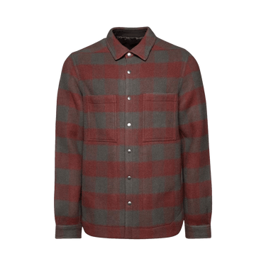 Rick Owens Wool Jumbo Plaid Outershirt 'Rosewood Plaid'
