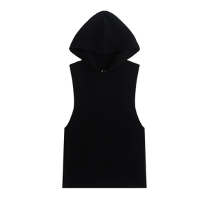 Rick Owens Maglia Hooded Tank Top 'Black'