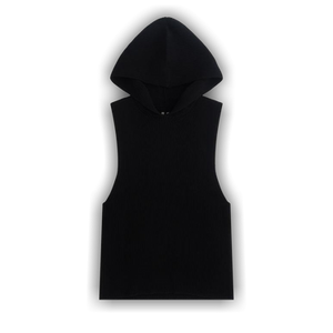 Rick Owens Maglia Hooded Tank Top 'Black'