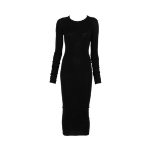 Rick Owens Abito Rib Long-Sleeve Dress 'Black'