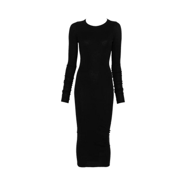 Rick Owens Abito Rib Long-Sleeve Dress 'Black'
