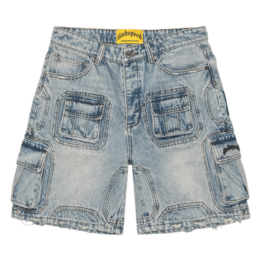 Godspeed Octagon Cargo Denim Shorts 'Blue'