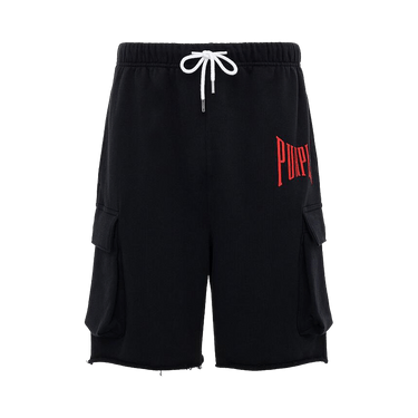 PURPLE BRAND Heavyweight Cargo Sweatshorts 'Black'