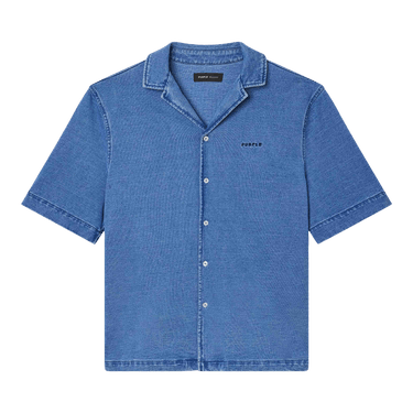 PURPLE BRAND Knit Camp Shirt 'Blue'